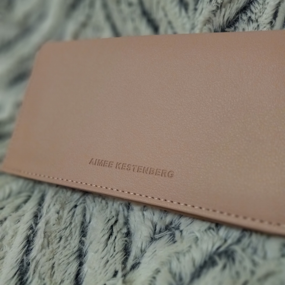 Aimee Kestenberg Marietta Flat Bifold Wallet in Blush Pink Vegan Leather